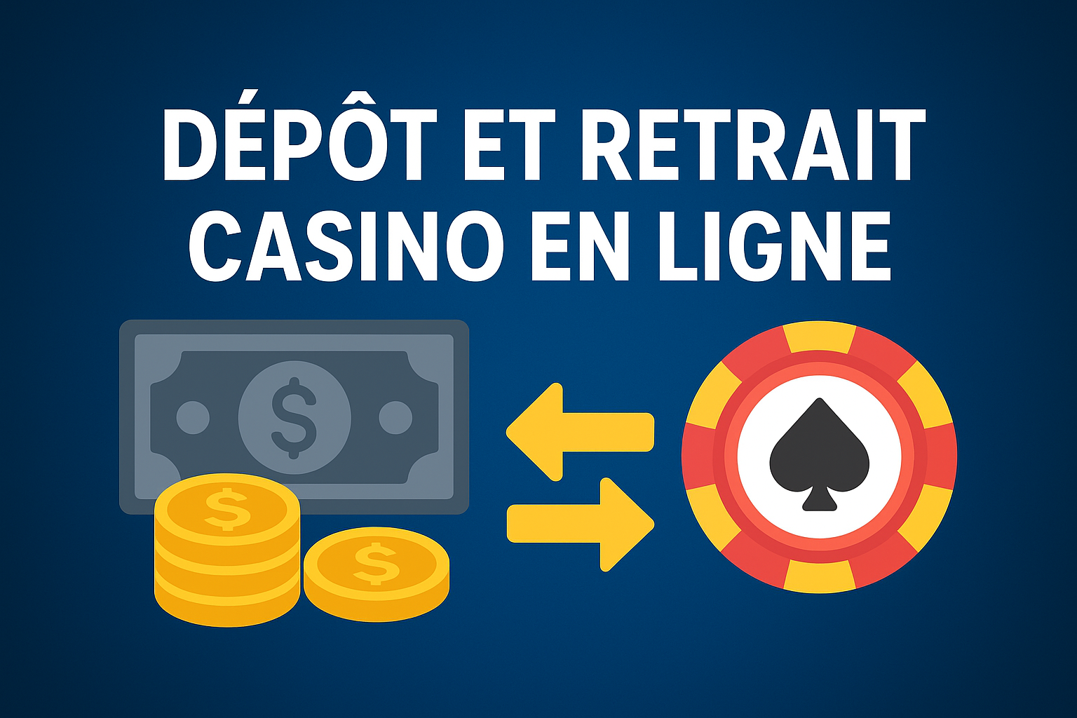 Dépôt et retrait casino en ligne