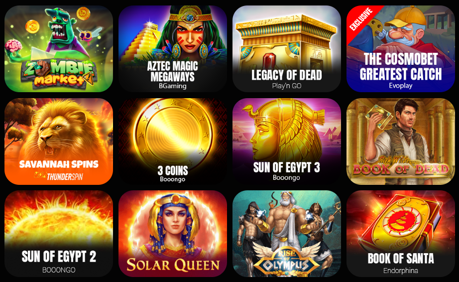 Machines à sous populaire sur Cosmobet