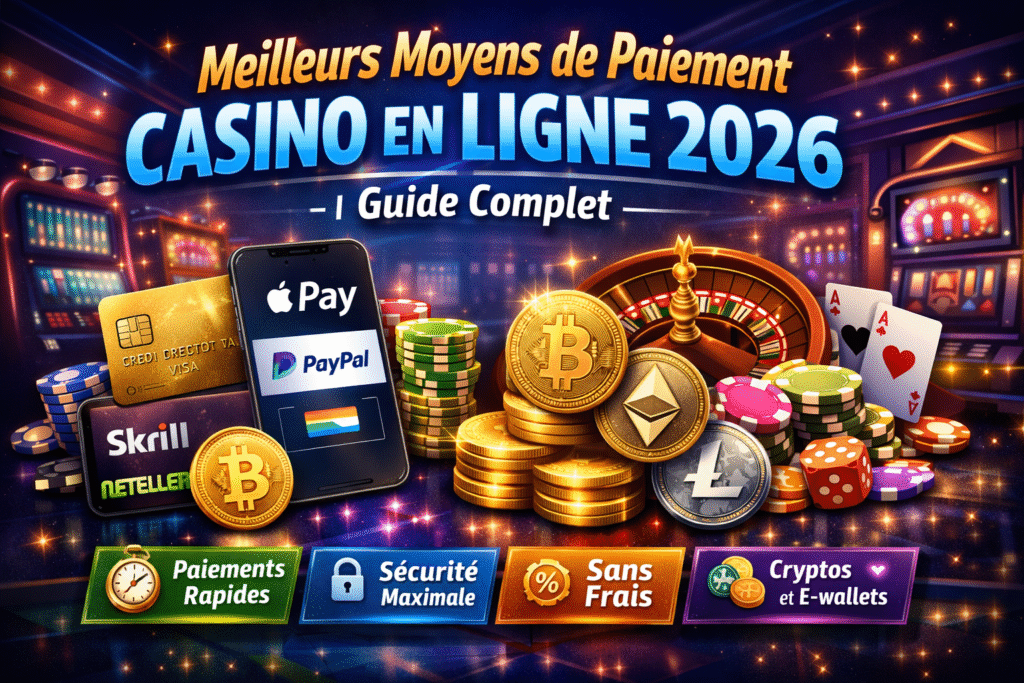 Casino en ligne : meilleurs moyens de paiement en 2026