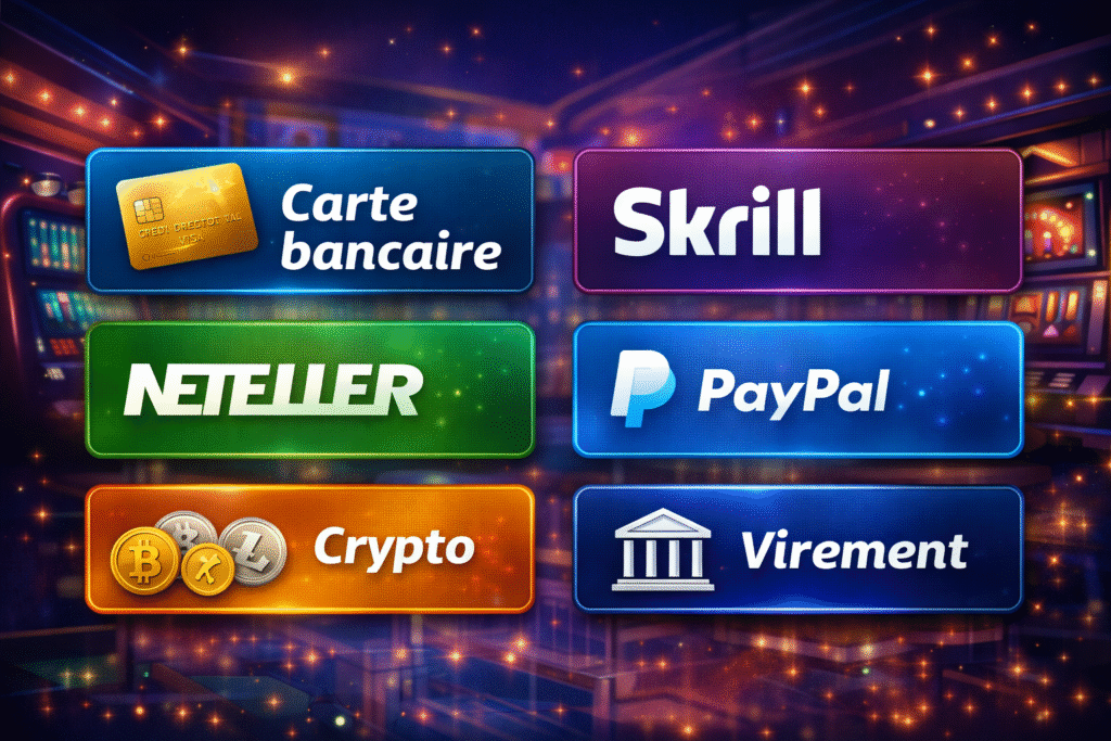 Meilleurs moyens de paiement casino 2026